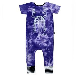 Rags to Ratches Purple & Black Toddler 3T/4T Trinny Romper Jumpsuit